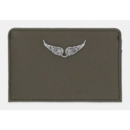 δερμάτινη θήκη για κάρτες zadig&voltaire χρώμα: μαύρο, lwsg00001 100% φυσικό δέρμα