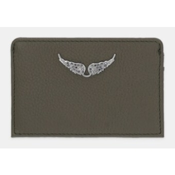 δερμάτινη θήκη για κάρτες zadig&voltaire χρώμα μαύρο