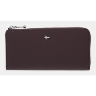 πορτοφόλι lacoste χρώμα: μαύρο, nf4765dz pvc