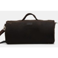 τσάντα barbour χρώμα: καφέ, uba0017 υφαντικό υλικό