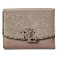 δερμάτινο πορτοφόλι lauren ralph lauren χρώμα: μαύρο, 432966782 δέρμα βοοειδών