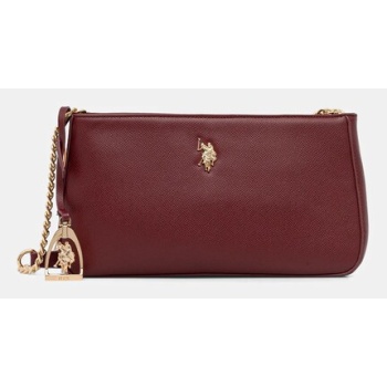 τσάντα u.s. polo assn. jones χρώμα μπεζ, beuje8663wvp 100%