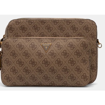 σακίδιο guess milano χρώμα γκρι, hmmilo p5222 δερμάτινη