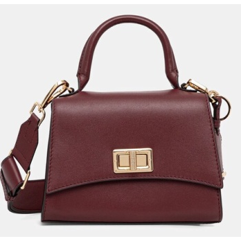 δερμάτινη τσάντα geox ciclaminia χρώμα καφέ, d45k5a 00043