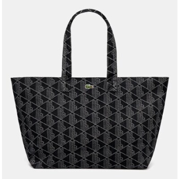 βαμβακερή τσάντα lacoste χρώμα μπλε, nu4994pb 100% βαμβάκι