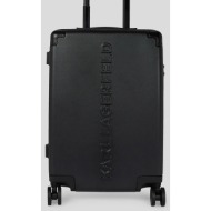 βαλίτσα karl lagerfeld χρώμα: μαύρο, a3w30245 100% συνθετικό ύφασμα