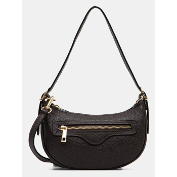 δερμάτινη τσάντα answear.lab χρώμα καφέ 100% φυσικό δέρμα