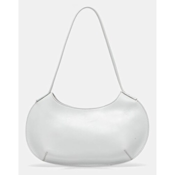 δερμάτινη τσάντα by far χρώμα γκρι, mwbsb056cl034wh025pl