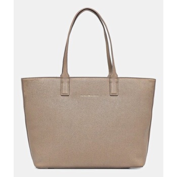 τσάντα tommy hilfiger χρώμα καφέ, aw0aw17449  100%