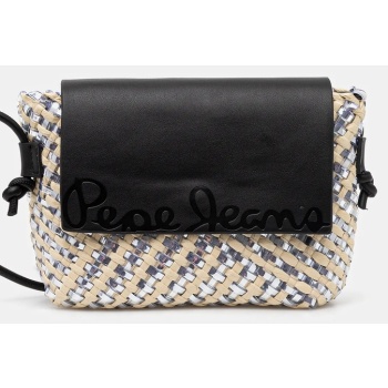 τσάντα pepe jeans barker glow χρώμα ασημί, pl031612 κύριο