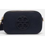 δερμάτινη τσάντα tory burch miller χρώμα: ναυτικό μπλε, 171955-405 100% φυσικό δέρμα