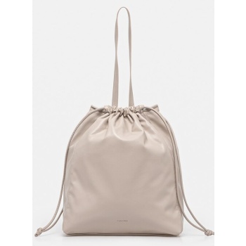 τσάντα calvin klein χρώμα μπεζ, lv04k3159g 100%