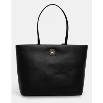 τσάντα tommy hilfiger χρώμα μαύρο, aw0aw17528 51%