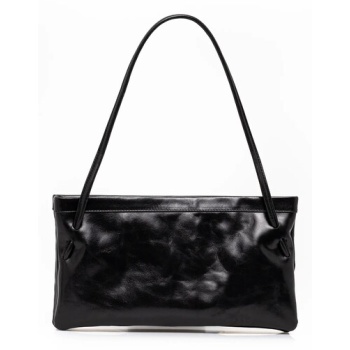 δερμάτινη τσάντα by far χρώμα μαύρο, mwbsb057cl034bk001pl