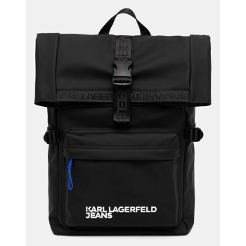 σακίδιο πλάτης karl lagerfeld jeans χρώμα μαύρο, a3m30246
