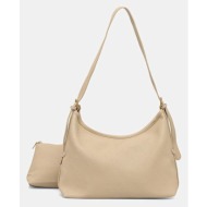 τσάντα answear.lab χρώμα: μπεζ 100% πολυουρεθάνη