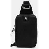 δερμάτινο φακελάκι karl lagerfeld k/monogram ανδρικό, χρώμα: μαύρο, a3m30158 κύριο υλικό: 100% δέρμα