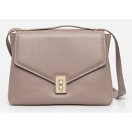 δερμάτινη τσάντα furla χρώμα: καφέ, wb01516 bx3227 ma200 υλικό 2: 40% πολυαμίδιο, 40% πολυουρεθάνη, 