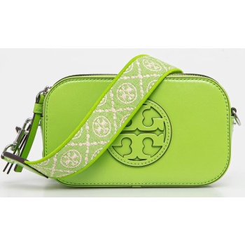 δερμάτινη τσάντα tory burch miller χρώμα πράσινο