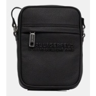 δερμάτινο φακελάκι karl lagerfeld k/rsg ανδρικό, χρώμα: μαύρο, a3m30177 : 100% δέρμα βοοειδών