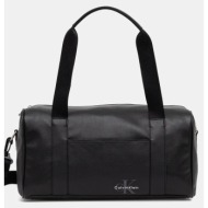 τσάντα calvin klein χρώμα: μαύρο, lv04g3054g : 100% πολυουρεθάνη