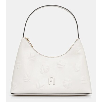 δερμάτινη τσάντα furla χρώμα μπεζ