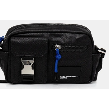 τσάντα karl lagerfeld jeans χρώμα μαύρο, a3w30226 κύριο