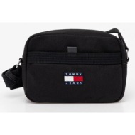 σακίδιο tommy jeans χρώμα: μαύρο, am0am13395 96% ανακυκλωμένος πολυεστέρας, 4% πολυουρεθάνη