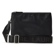 τσάντα lauren ralph lauren χρώμα: μαύρο, 431970156 νάιλον
