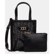 τσάντα aldo adelia χρώμα: μαύρο, 14009837 κύριο υλικό: 40% πολυουρεθάνη, 30% νάιλον, 30% πολυεστέρας