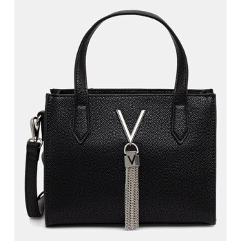 τσάντα valentino bags χρώμα μαύρο, vbs1r415g κύριο υλικό