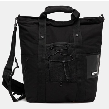 τσάντα hummel χρώμα μαύρο, 226362 κύριο υλικό 100%