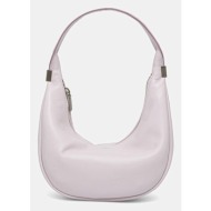 τσάντα calvin klein χρώμα: μοβ, lv04f3010g 100% πολυουρεθάνη