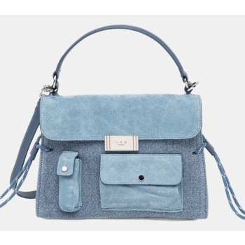 τσάντα iro χρώμα μπλε, wm159ironomadl κύριο υλικό 40%