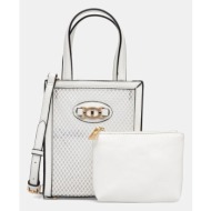 τσάντα aldo adelia χρώμα: άσπρο, 14009835 υλικό 1: 40% πολυουρεθάνη, 30% πολυεστέρας, 30% νάιλον
υλι