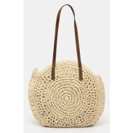 τσάντα answear.lab χρώμα: μπεζ 100% χαρτί