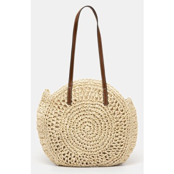 τσάντα answear.lab χρώμα μπεζ 100% χαρτί