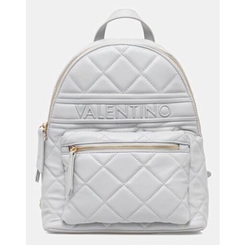σακίδιο πλάτης valentino bags χρώμα γκρι, vbs51o07