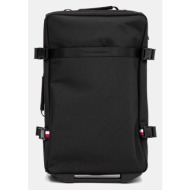 βαλίτσα tommy hilfiger χρώμα: μαύρο, am0am13474 87% πολυεστέρας, 13% πολυουρεθάνη