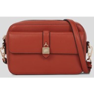 δερμάτινη τσάντα karl lagerfeld χρώμα: κόκκινο, a3w30153 φυσικό δέρμα