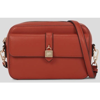 δερμάτινη τσάντα karl lagerfeld χρώμα κόκκινο, a3w30153