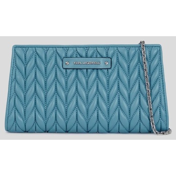 πορτοφόλι karl lagerfeld χρώμα μπλε, a3w32038 δερμάτινη