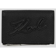 πορτοφόλι karl lagerfeld χρώμα: μαύρο, a3w32093 δερμάτινη απομίμηση