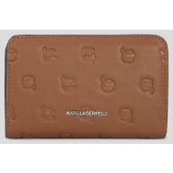 πορτοφόλι karl lagerfeld χρώμα: καφέ, a3w32005 πολυουρεθάνη