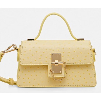 τσάντα aldo calluna χρώμα κίτρινο, 13989475 κύριο υλικό