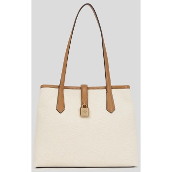 τσάντα karl lagerfeld χρώμα μπεζ, a3w30305 100%