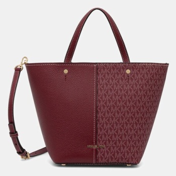 τσάντα michael michael kors flora χρώμα μπορντό