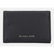 δερμάτινο πορτοφόλι michael kors hudson ανδρικό, χρώμα: μαύρο, 39s5lhdd6l 100% φυσικό δέρμα