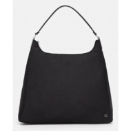 τσάντα calvin klein χρώμα: μαύρο, lv04k3218g 100% ανακυκλωμένος πολυεστέρας