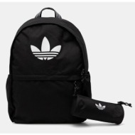 σακίδιο πλάτης adidas originals χρώμα: μαύρο, jw0315 100% πολυεστέρας